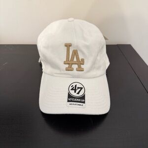 47 Brand White and Gold LA Cap